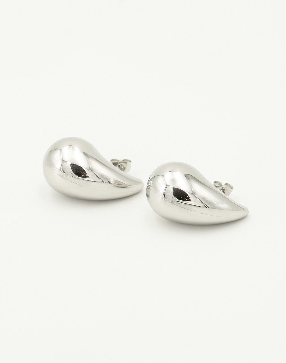 Druppel Oorbellen 3cm Zilverkleurig - 3cm - Stainless Steel - Glow Adora
