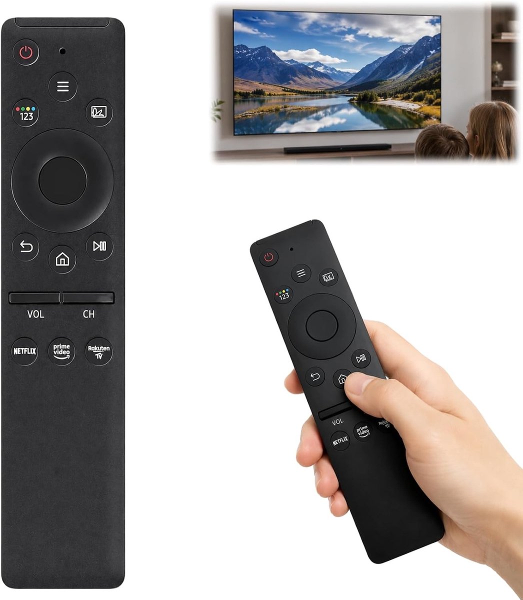 Universele Afstandsbediening Vervanging voor Smart TV met 3 Sneltoetsen, Compatibel met 4K en 8K UHD TV's, Ideaal voor Neo QLED en OLED Modellen