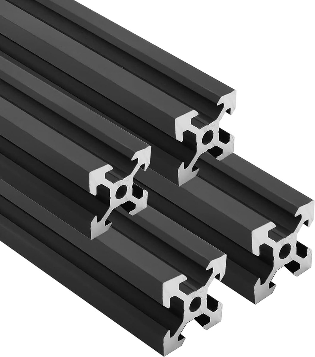 4 stuks 400mm 2020V Type Zwart Europese Standaard Geanodiseerd Lineair Rail Aluminium Profiel Extrusie voor DIY 3D Printer en CNC Machine