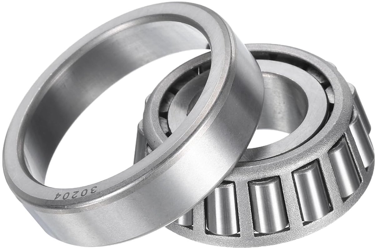 30204 kegellagers, kegel en beker, 20 mm boring x 47 mm buitendiameter x 15,25 mm dikte, chroomstaal kegelrollagerset, ABEC-3