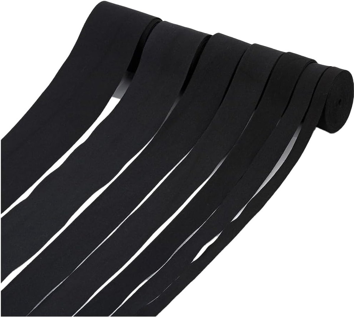 Naadband, 100% katoen, 10 m, katoenen weefsel van canvasbinding, tape, lint, decoratieve band voor doe-het-zelf handwerk, naaien, kledingaccessoires, zwart, 15 mm