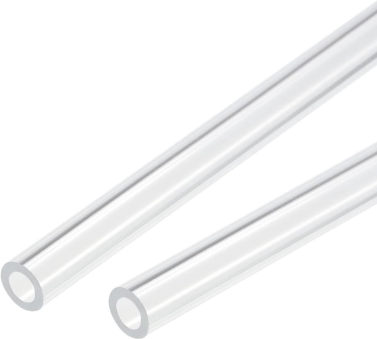 Sourcing map Transparante acrylbuis, stijf, rond, 4 mm, ID 8 mm, buitendiameter 25,4 cm, voor lampen en zaklampen, waterkoelsysteem, 2 stuks