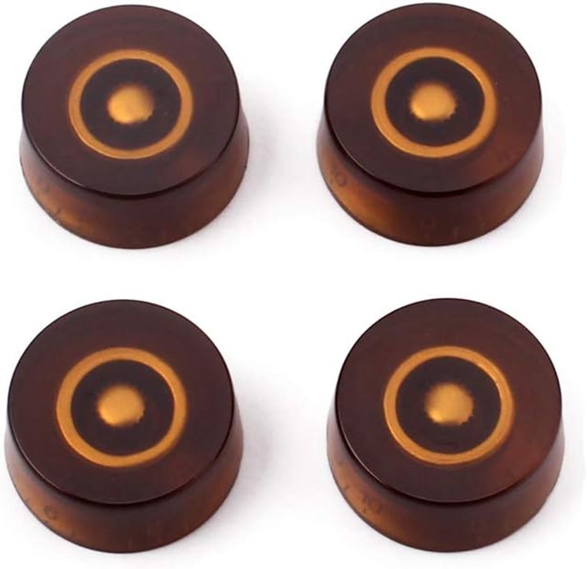 Knoppen voor elektrische gitaar en bas, koper, snelheid, volume, geluid, amp, pedaaleffect, 4 stuks