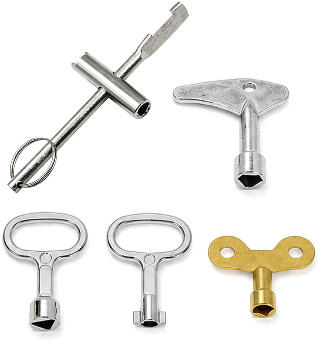 Omgoods - Set van 5 Universele Sleutels voor Controlekasten