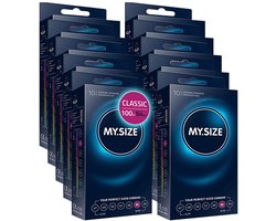 MY.SIZE Classic condooms 64mm maat 5 | 100 stuks maxipack | extra dun met 0,07 mm wanddikte | Voor optimale pasvorm & natuurlijk gevoel