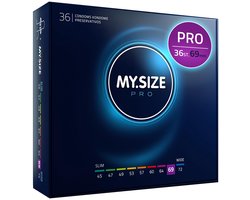 MY.SIZE PRO Condoom maat 7, 69 mm, XXL, 36 condooms - pasvorm en een geschikte maat voor iedereen