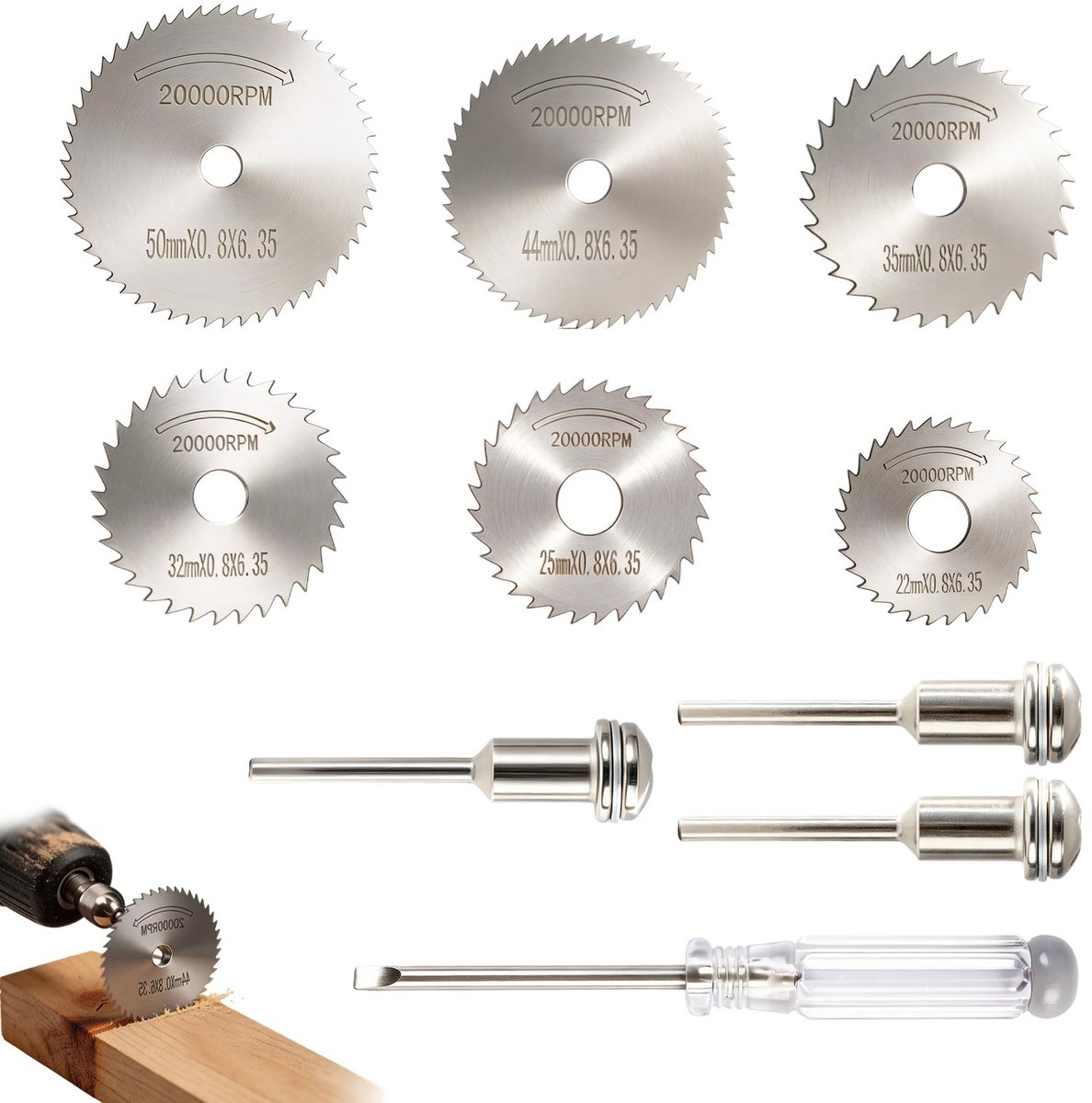 Omgoods - 6-Delige HSS Cirkelzaagbladen Set voor Dremel