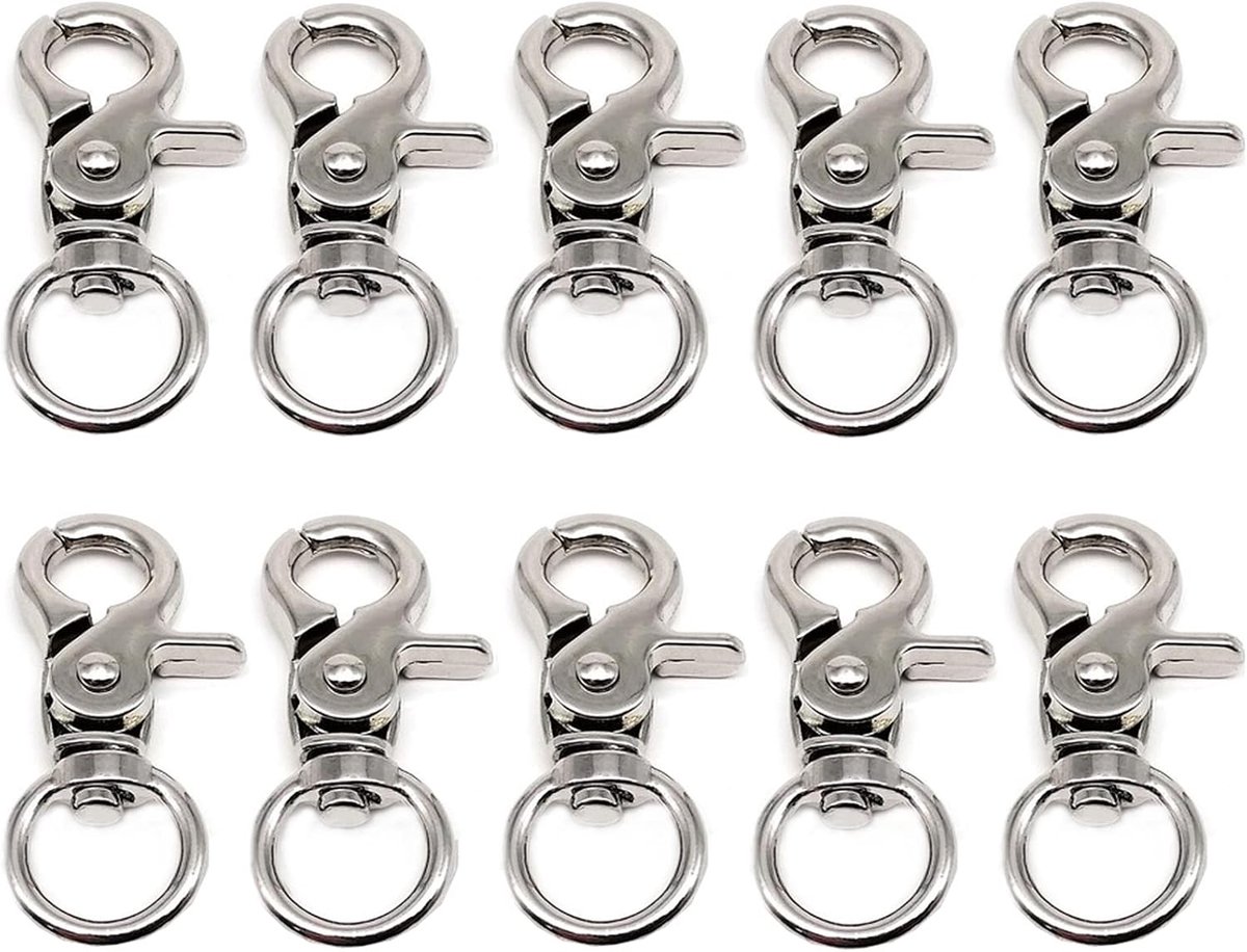 Carabiner Hook with Twist Clasp for Keychain, Carabiner with Twist Joint, Scissor Carabiner Dog Collar for Keychain - ShopVlot