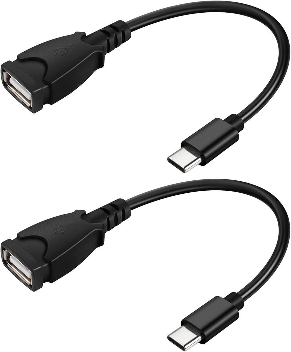 USB-C to USB-A adapter, 2 pcs, 5 V, 5 A, USB Type-C plug to USB 2.0 port for charging laptops, tablets and mobile - ShopVlot