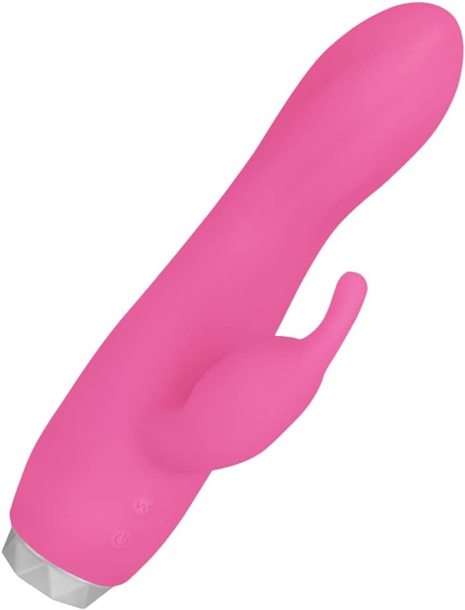 EIS, Vibrator, Curved Rabbit Vibrator, 17.5 cm', Waterproof, with Handle, Skin-friendly Silicone - ShopVlot