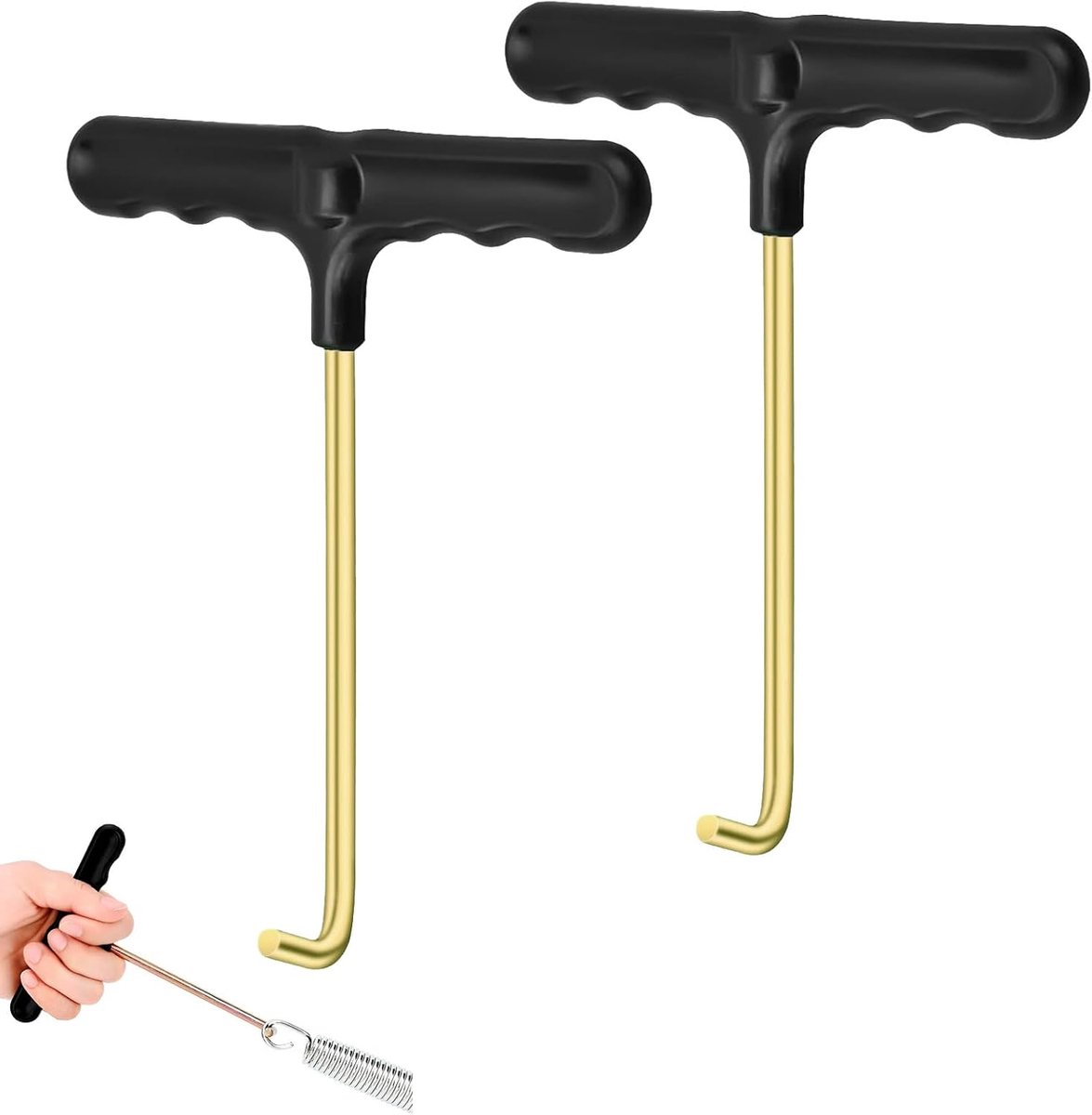Trampoline Tool T-Hooks, 2pcs Trampoline Spring Tensioner, Trampoline Tool Metal, Spring Tensioner, Trampoline - ShopVlot