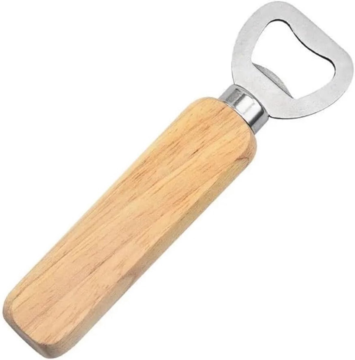 1 x Bottle Opener, Wooden Beer Bottle Opener, Wooden Handle, Portable, Ideal for Home, Bars and Outdoor Activities - ShopVlot