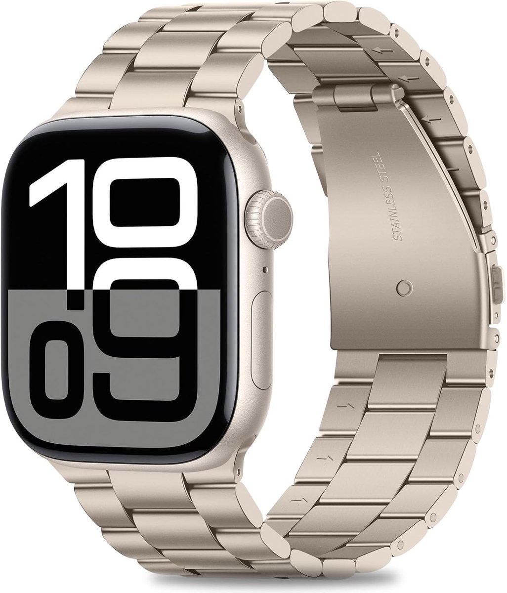 HITZEE Roestvrij stalen armbanden compatibel met Apple Watch 42 mm (Series 11/Series 10) 41 mm 40 mm 38 mm metalen - ShopVlot