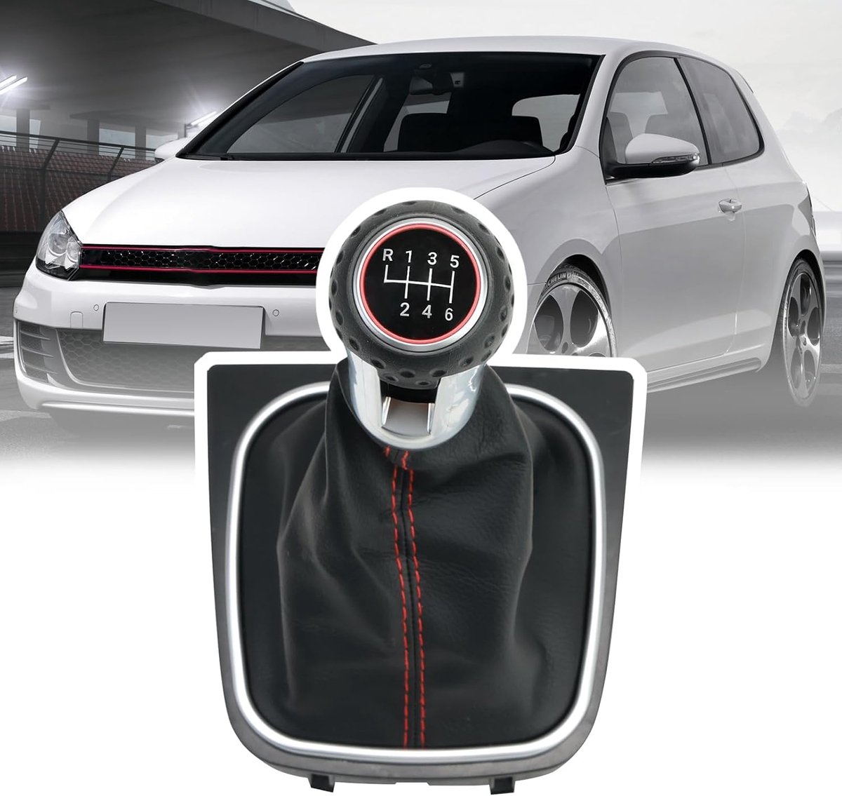 Shift Lever 6 Speed Gear Shift Black Compatible Golf 5V Golf 6 MK5 MK6 J-et-t-a V + VI 2005-2014 EOS 2006-2014 - ShopVlot