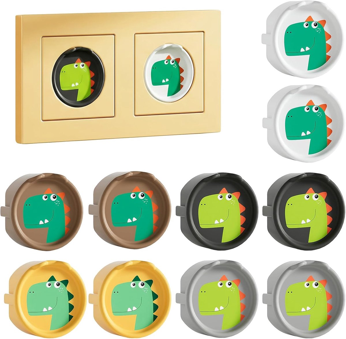 F Socket Cover Set van 10 - Silicone Beschermhoes - Decoratieve Dekking - Voorkom stof en spatwater - ShopVlot