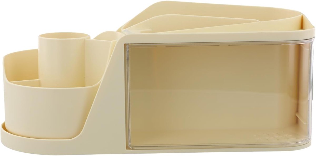 pennenorganizer 360° draaibaar - met lade en 6 compartimenten - bureau-opruimer voor kantoor en thuis - ShopVlot