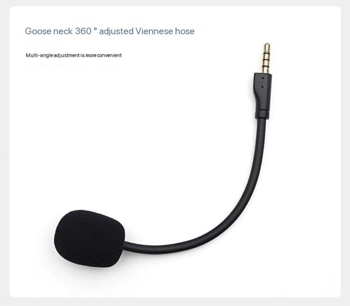 Vervangmicrofoon Afneembare BOOM Microfoon - Crystal-Klar Premium - 3.5mm AUX - Ideaal voor opname - ShopVlot