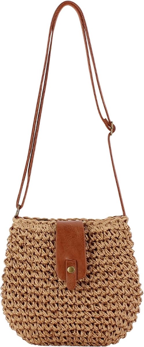 Strandtas voor vrouwen - Bohemian stijl - Handgeweven riet - Perfect voor stranduitjes - ShopVlot
