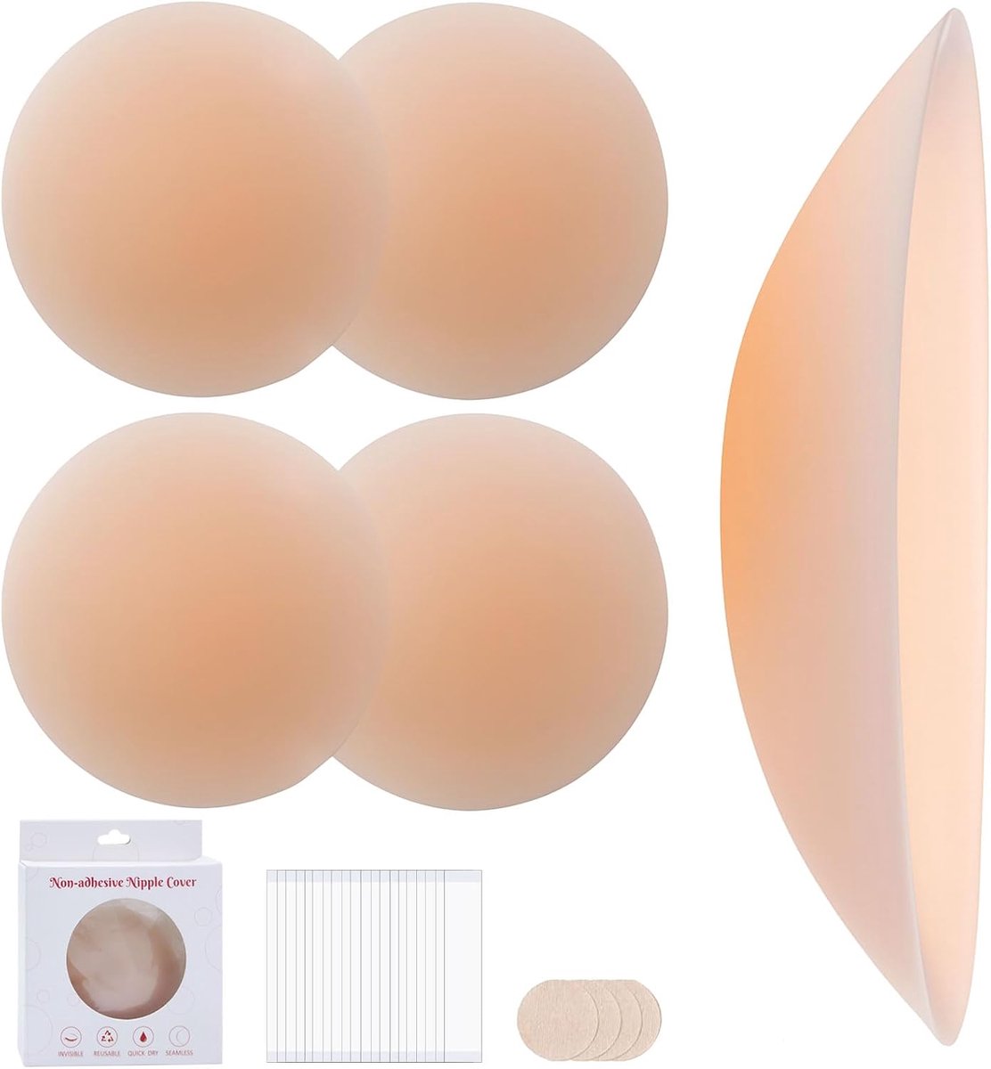 Nipple Pads voor vrouwen - 2 paar silicone - herbruikbare nipple covers - bescherming voor tepels - ShopVlot