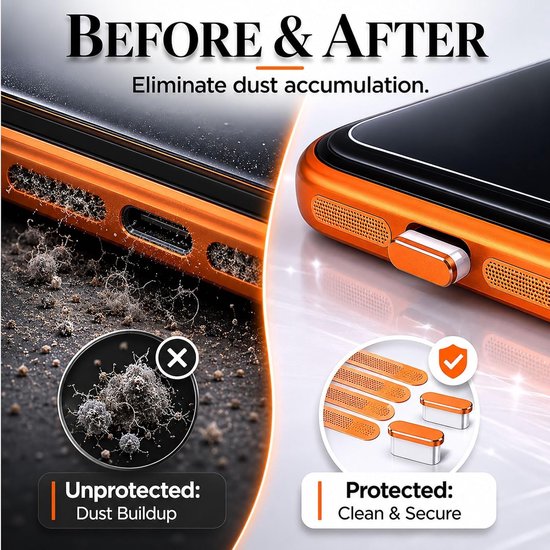 Speaker protector voor iPhone 17 Pro Max - USB C stofbescherming - metalen gaas - houdt luidsprekers schoon - ShopVlot — afbeelding 4