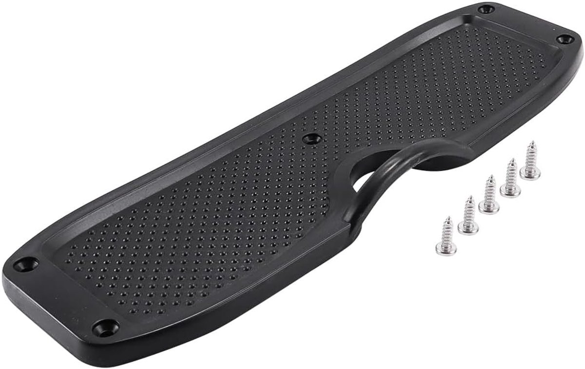 Montageplaat voor rubberboot 30 x 10 cm - PVC - zwart - stabiele basis voor buitenboordmotor - ShopVlot