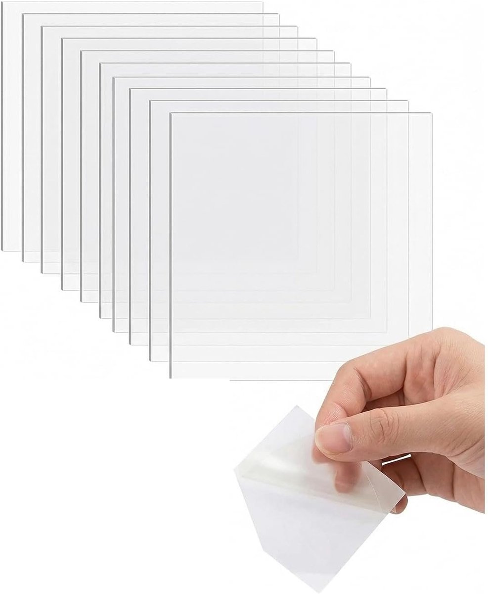 Reparatiepleisters voor zwembad 7 x 7 cm - transparant - zelfklevend - waterdicht, ideaal voor opblaasbare zwembaden - ShopVlot