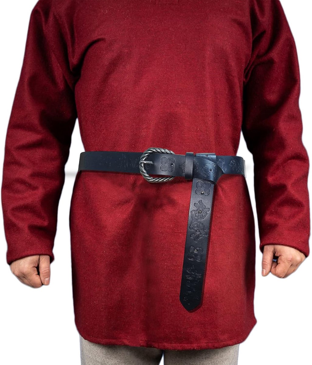 Medieval faux leather riem - renaissance knight ontwerp - viking drakenpatroon - perfect voor cosplay - ShopVlot