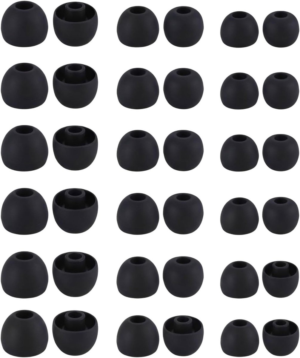 Silicone oordopjes vervanging S M L - 36 stuks zwart - universeel passend - verbeterde geluidsisolatie - ShopVlot