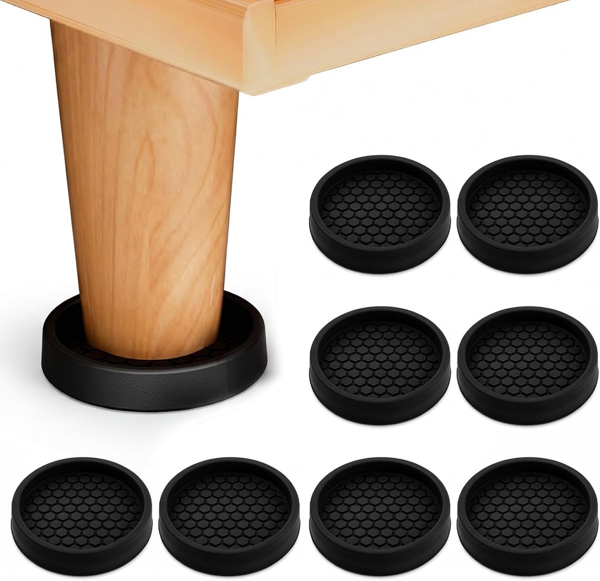 Wielklemmen voor meubels - 50 mm - zwart - stabiliteit en bescherming - ShopVlot