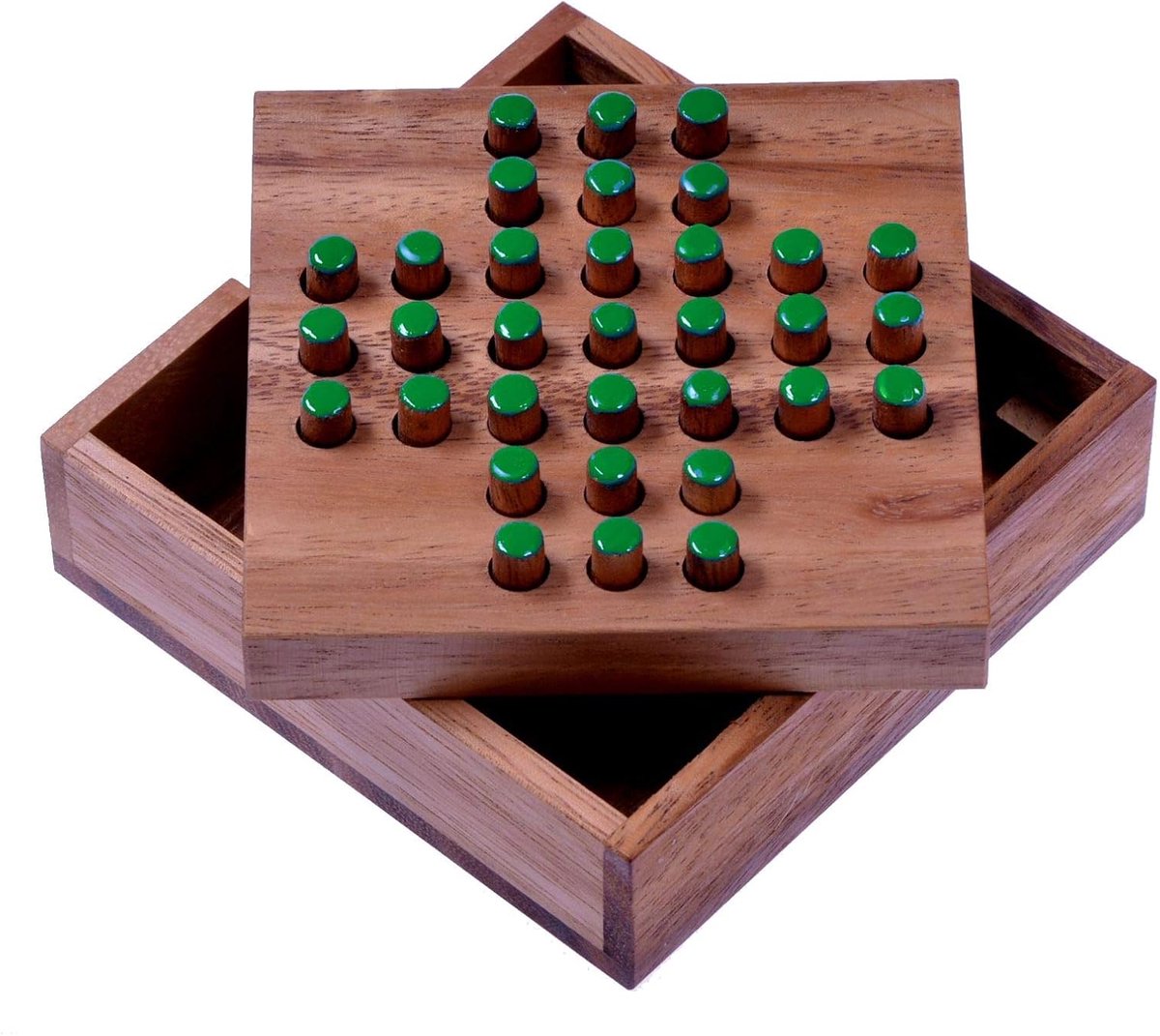 LOGOPLAY Solitaire Gr. S - Solitaire - jousting game - puzzle game - patience game - logical game made of wood - ShopVlot