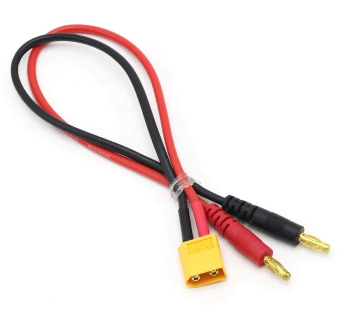 Premium Lipo Battery Charging Cable 4mm Banana Plug to XT60 Plug Male High Current from Mr. Plug Modelbau® (XT60 Male) - ShopVlot