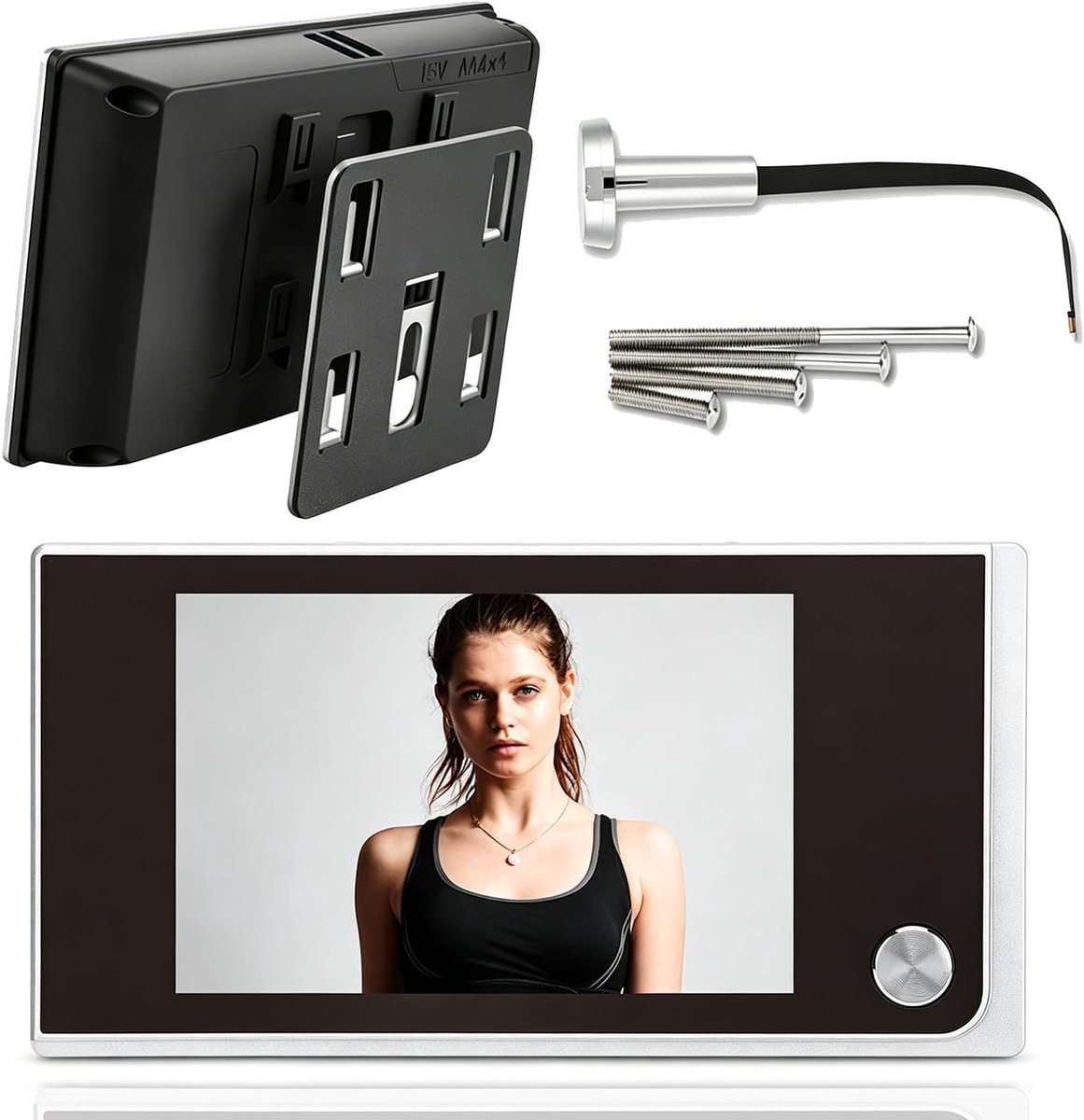 Digital Door Camera Viewer, 3.5 Inch 720P HD Security Door Camera + Monitor 120° Wide View Electronic Peephole, For - ShopVlot