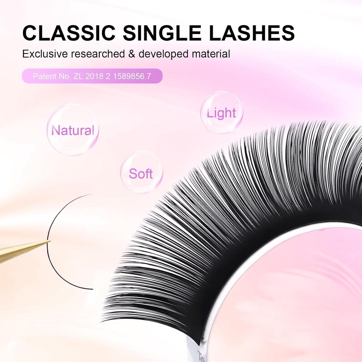 NAGARAKU Eyelash Extension Classic Individual 1:1 Eyelash Volume Single Professional Eyelash Natural Semipermanent - ShopVlot