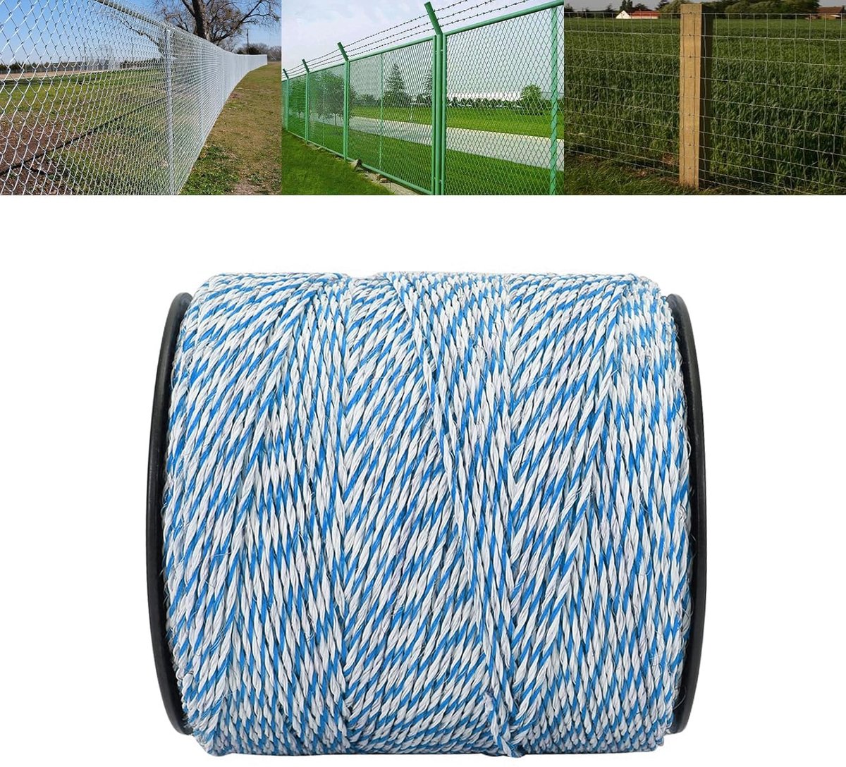 mumisuto Electric Fence, 500/1000 Metres, with 6/9 Guide Wires, Round Ladder Wire for Electric Fences for Wild Boar - ShopVlot