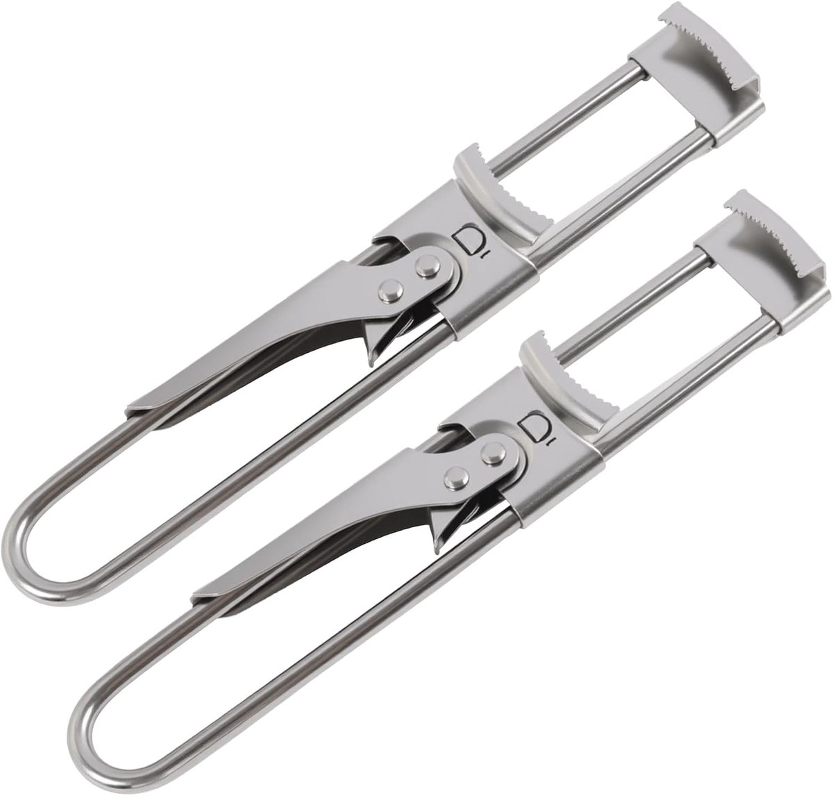 2 stuks dekselopener voor schroefpotten van roestvrij staal, antislip blikopener, verstelbare glasopener - ShopVlot