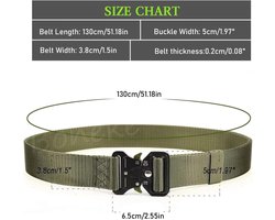 Tactical Belt Men Tactical Belt Men Accessories Adjustable Nylon Quick Release Tactical for Outdoor Work, Airsoft - ShopVlot