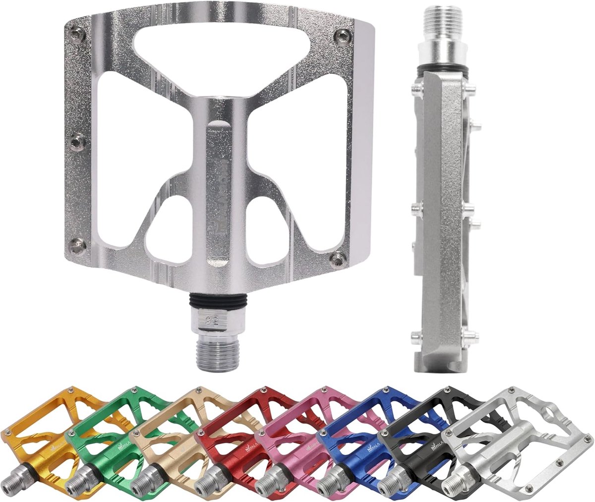 IMPALAPRO Aluminium Platform Bike Pedals, CNC Machined 97 × 92 mm, Lightweight 320 g Bicycle Pedals with Sealed Cr-Mo - ShopVlot