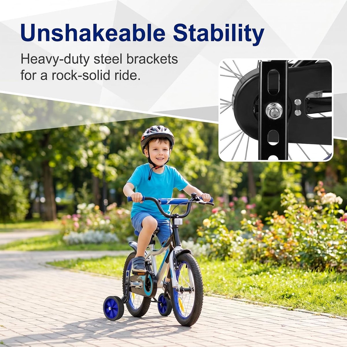 Steunwielen, Kinderfiets, Universele Fietssteunwielen Voor Kinderen, blauw - ShopVlot
