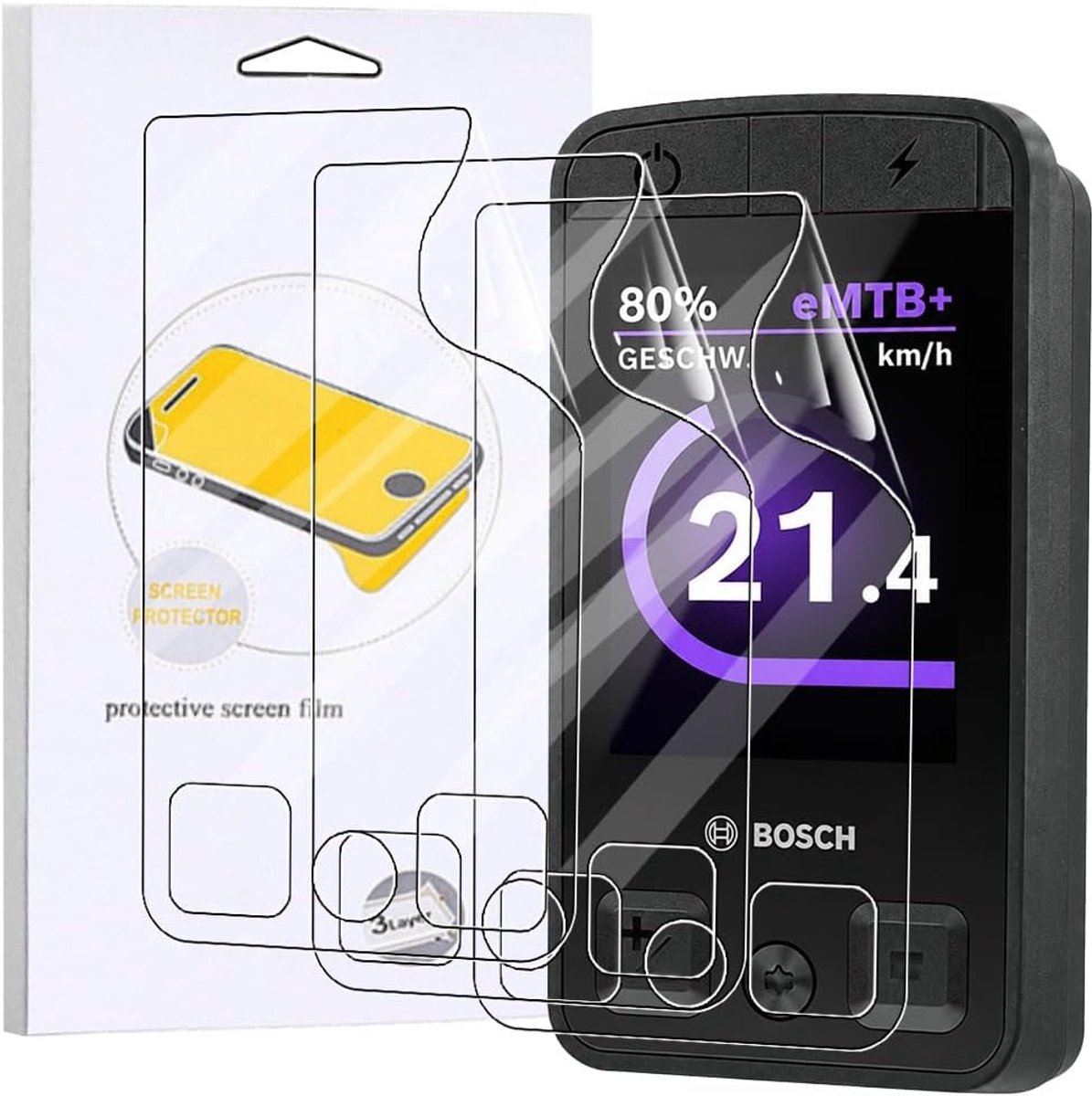 KUSINHOKA Displaybeschermfolie voor Bosch Kiox 400C, [3 stuks] krasbestendig, flexibel, zonder luchtbellen, HD - ShopVlot