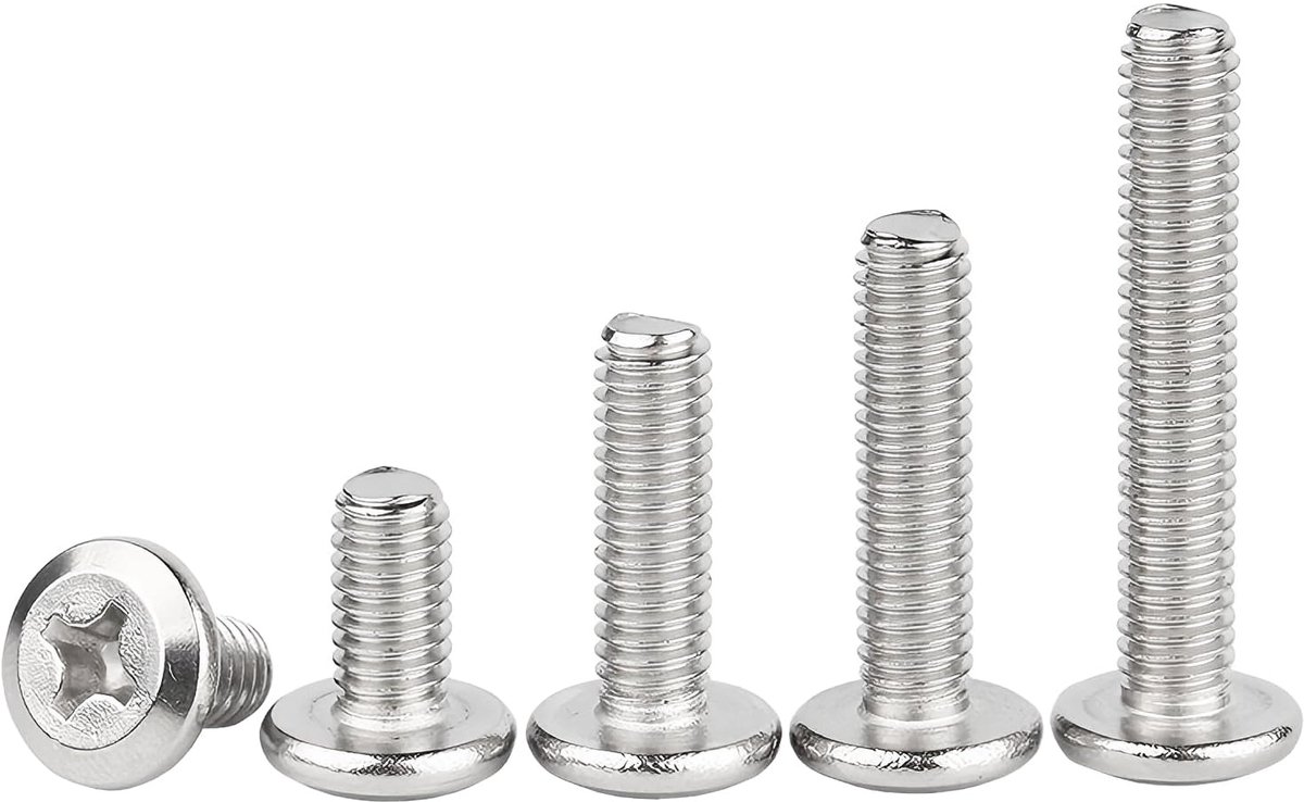 20pcs Flat Round Head Reverse Phillips Head Screws M4 x 10mm 304 Stainless Steel Furniture Screws for Household - ShopVlot