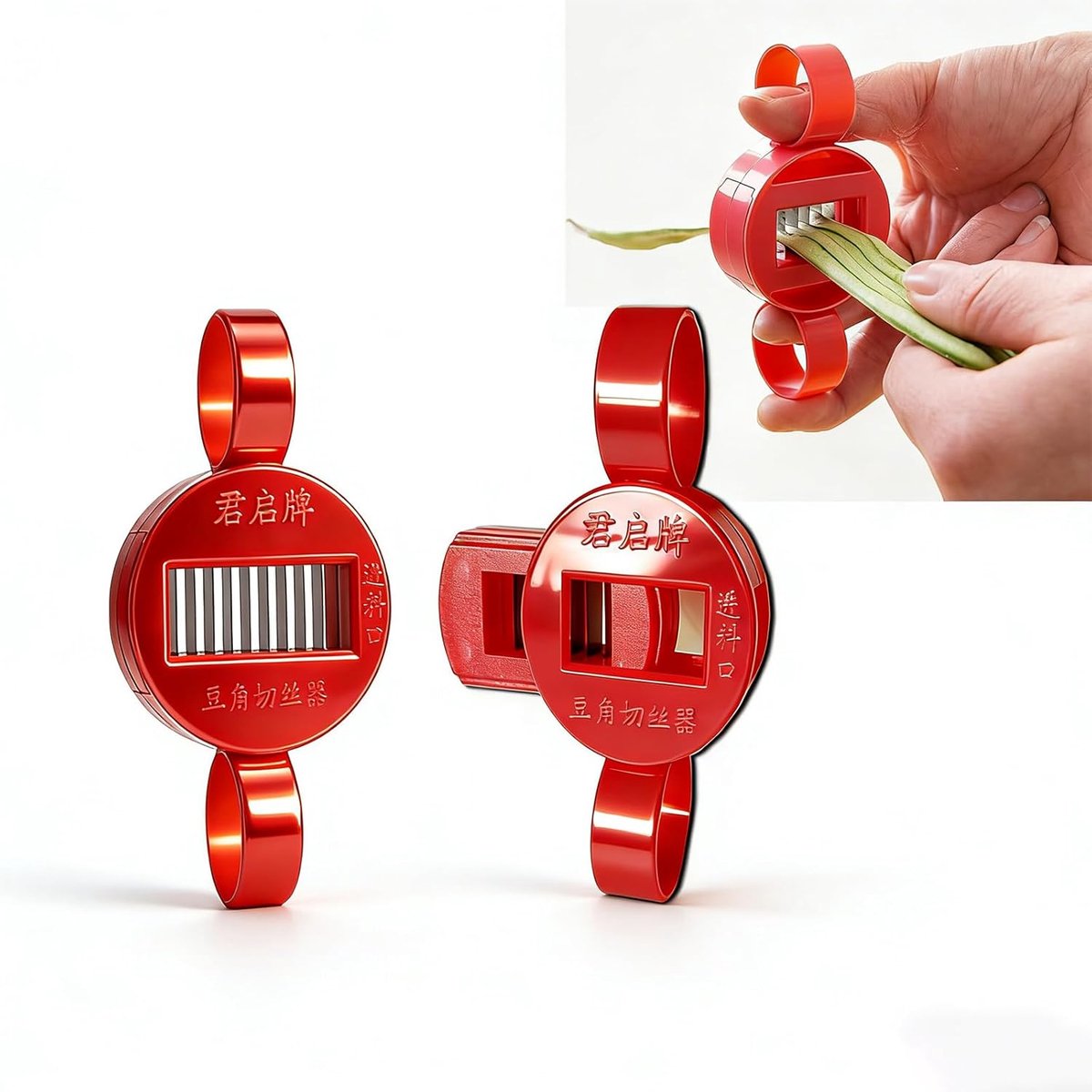 2 Pieces Bean Cutter For Slicer Knife, French Style Cutting Machine, Cutting Machine for Cutting Machines for Green - ShopVlot