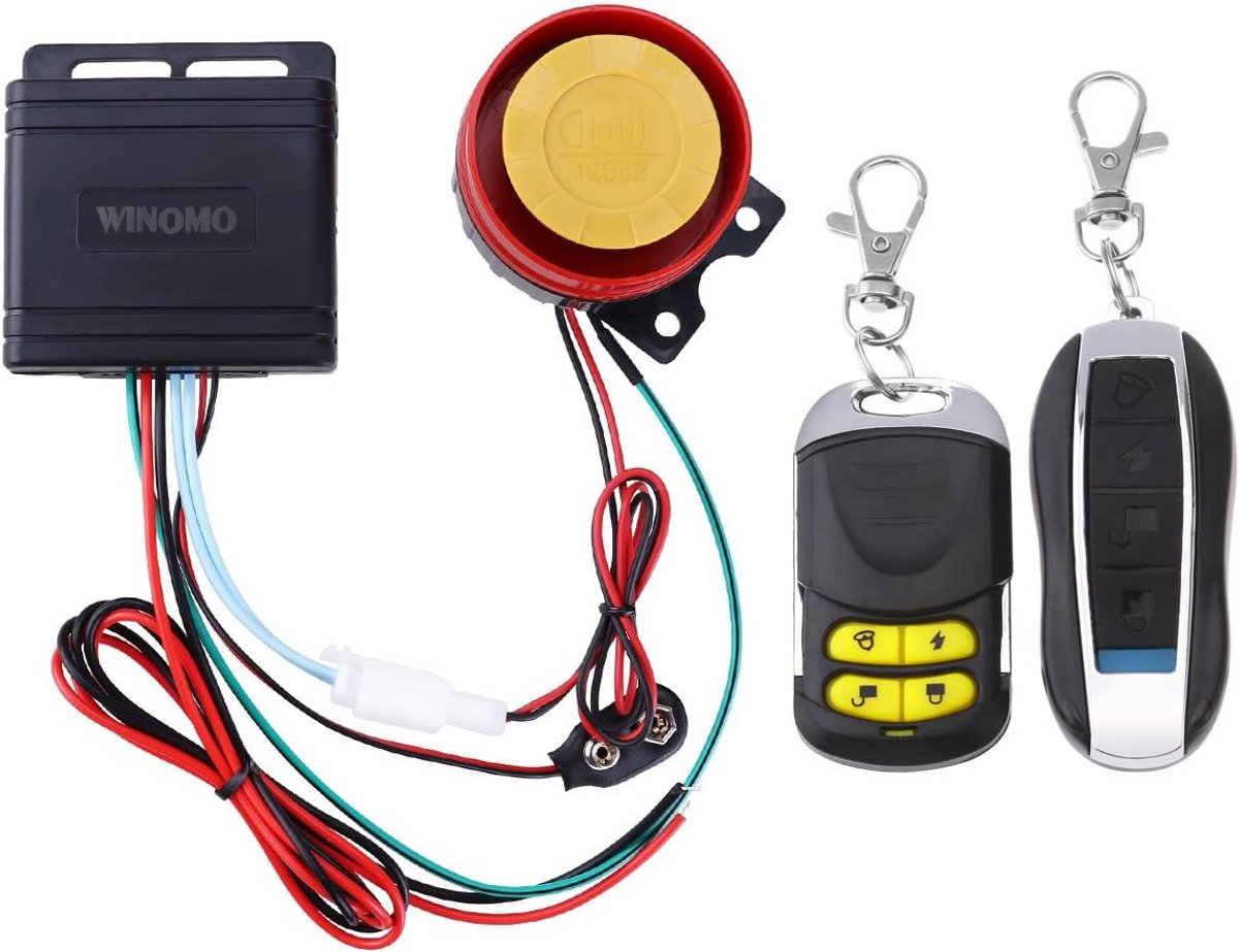 Motorfiets alarmsysteem met dubbele afstandsbediening - 12 V universeel - schoksensor - voor extra veiligheid - ShopVlot