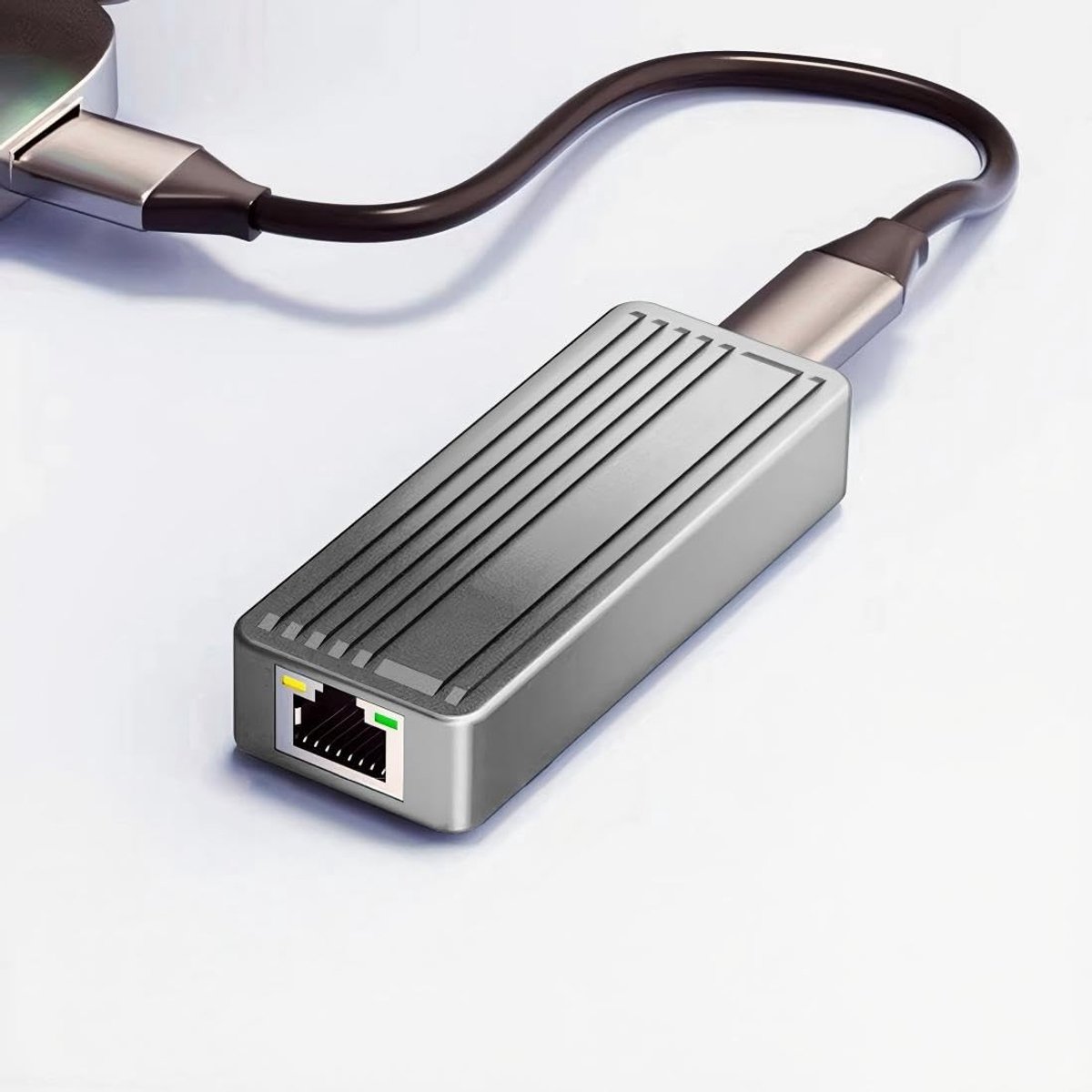 USB C naar RJ45 Adapter - 10 Gbit/s Ethernet - Aluminium Behuizing - Voor Snelle Bedrade Verbindingen - ShopVlot