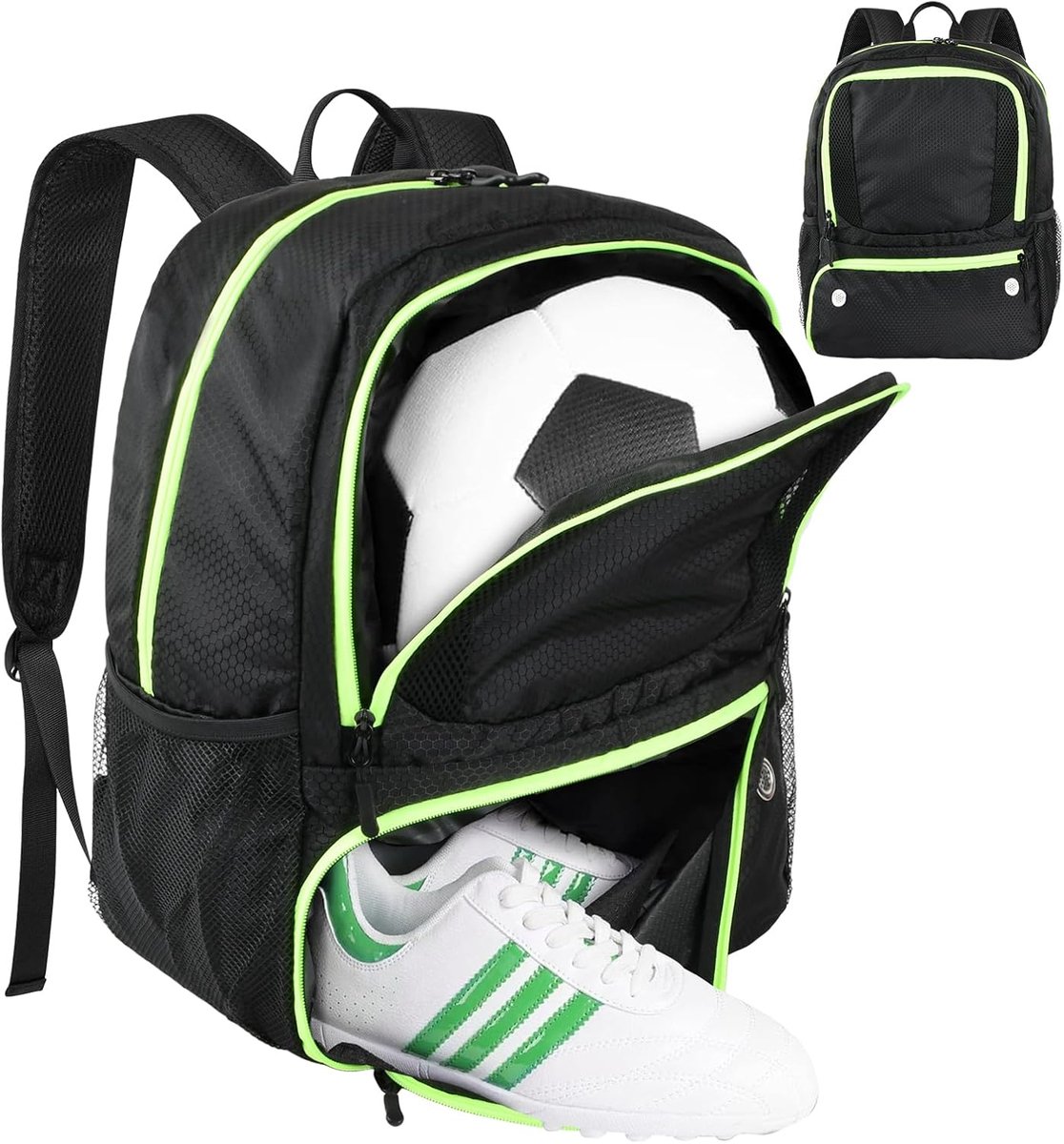 Sporttas met bal- en schoencompartiment - lichtgewicht en compact - ideaal voor voetbal en basketbal - ShopVlot