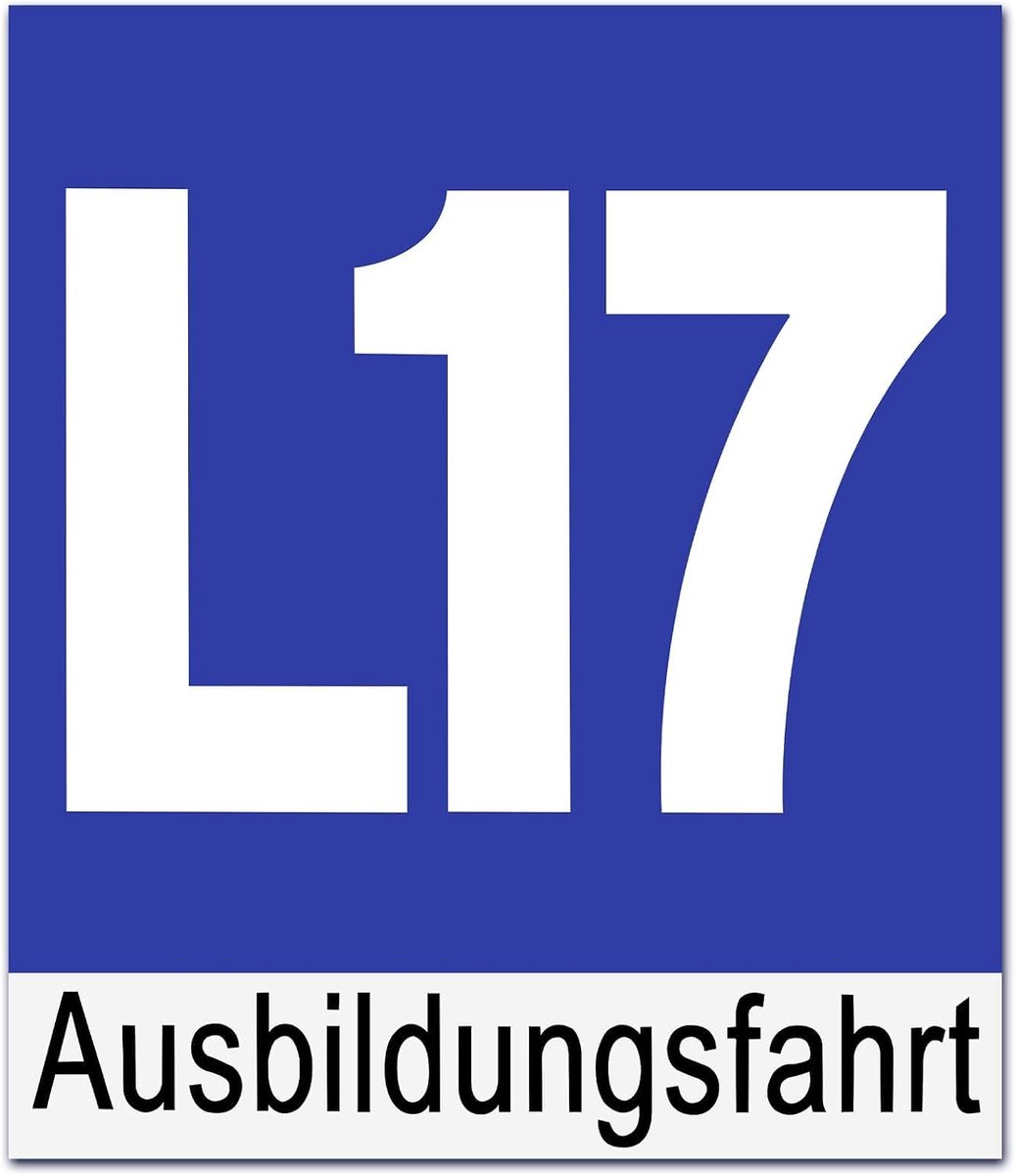 Magneetbord auto L17 Oostenrijk 16x19 cm - herbruikbare magneetfolie - blauw met wit opschrift - ideaal voor rijlessen - ShopVlot
