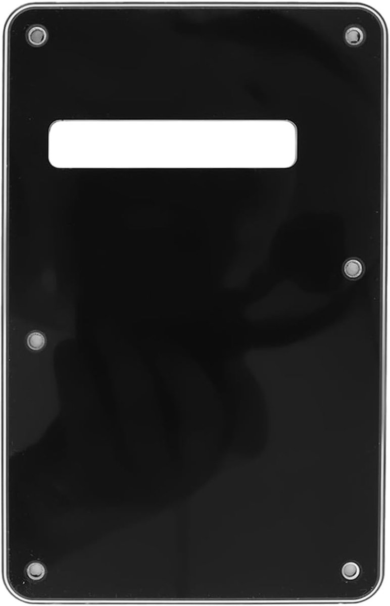Tremolo backplate 6 gaten - PVC materiaal - eenvoudig te installeren - geschikt voor Strat gitaren - ShopVlot