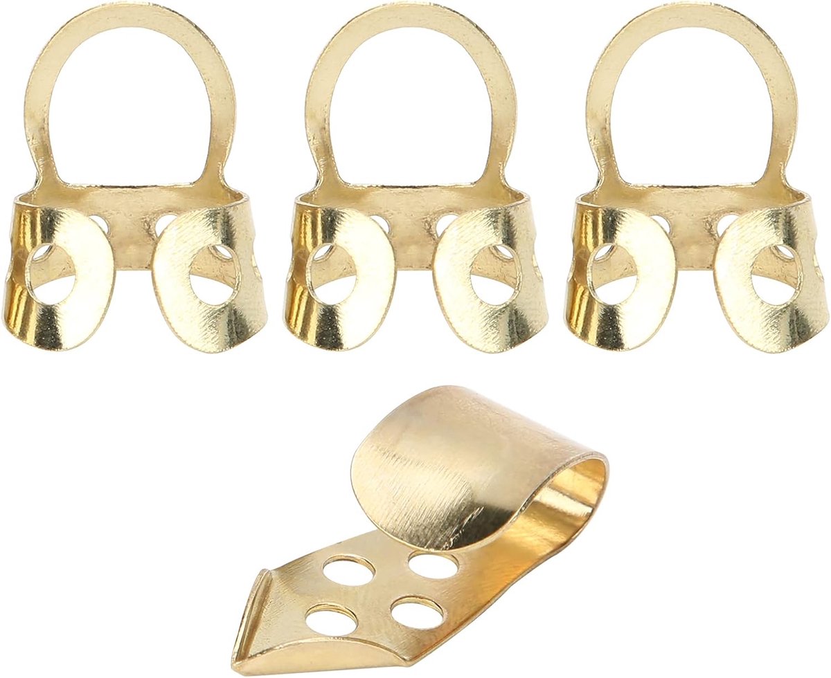 Vingerpicks Set 4 Stuks - Verstelbare Metaal - Holle Vingerpicks - Bescherm je vingers - ShopVlot