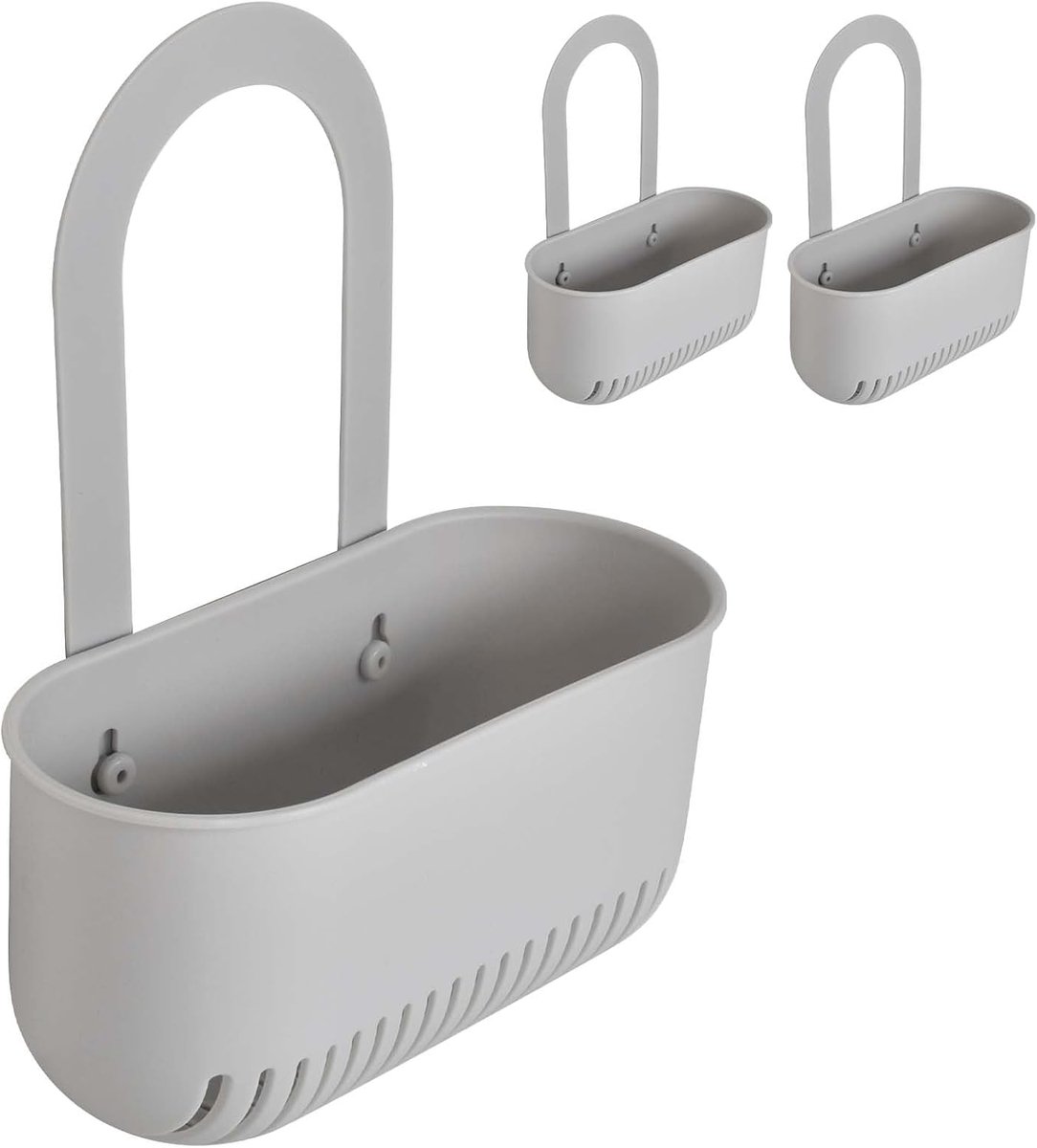 Keukenafvoer Caddy 2PCS - Dubbel Dekker - Grijs - Handige opbergfunctie voor zeep en accessoires - ShopVlot