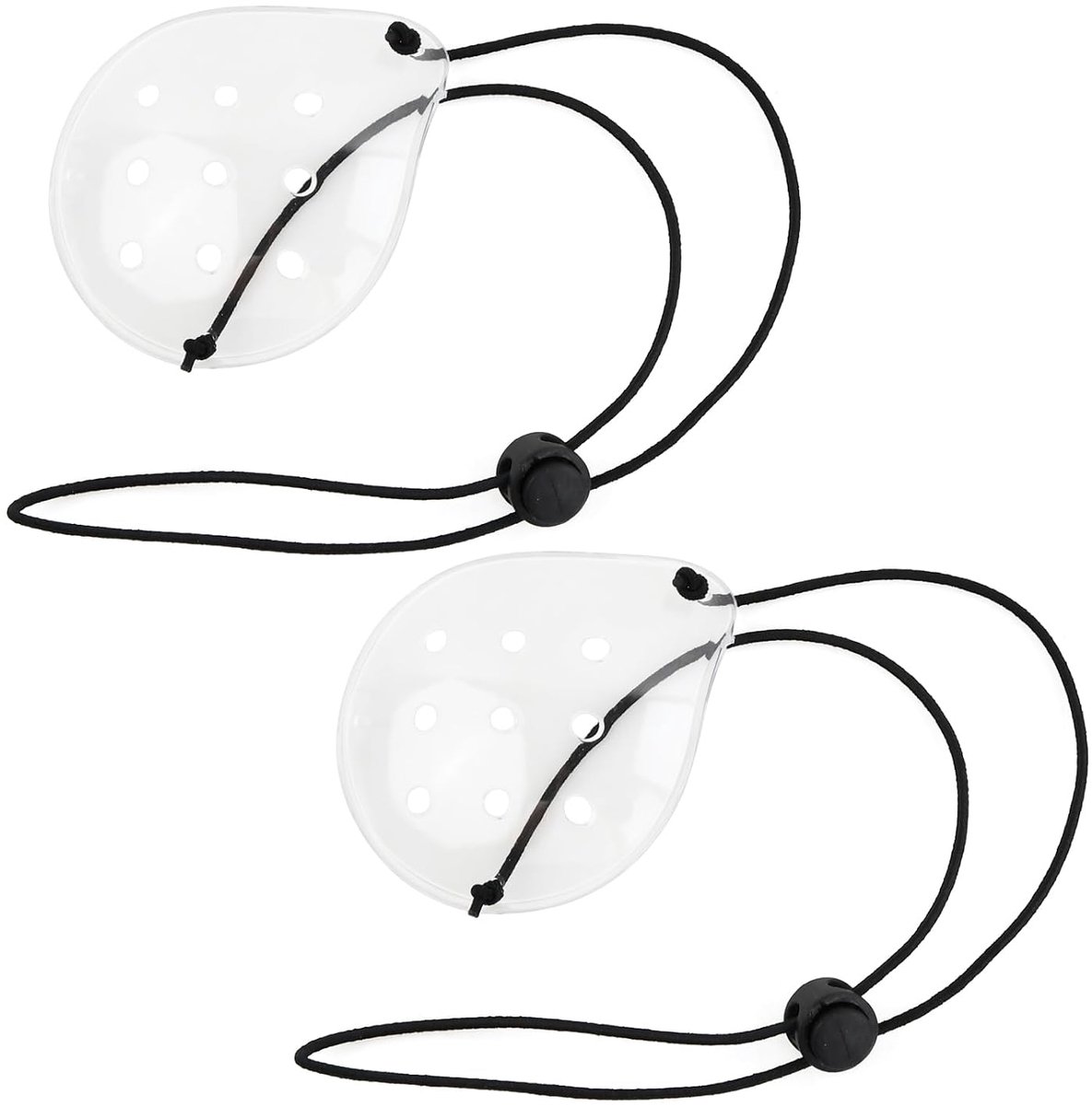 Transparante oogflappen 2-pack - plastic en ademend - comfortabele bescherming voor je ogen - ShopVlot