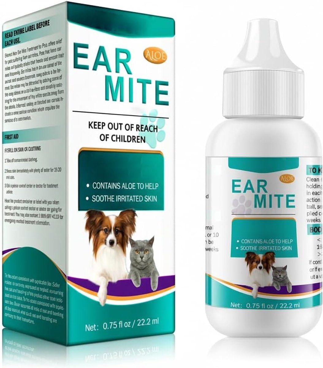 Oordruppels voor honden - 22,2 ml - zachte formule - reinigt oorsmeer - ShopVlot